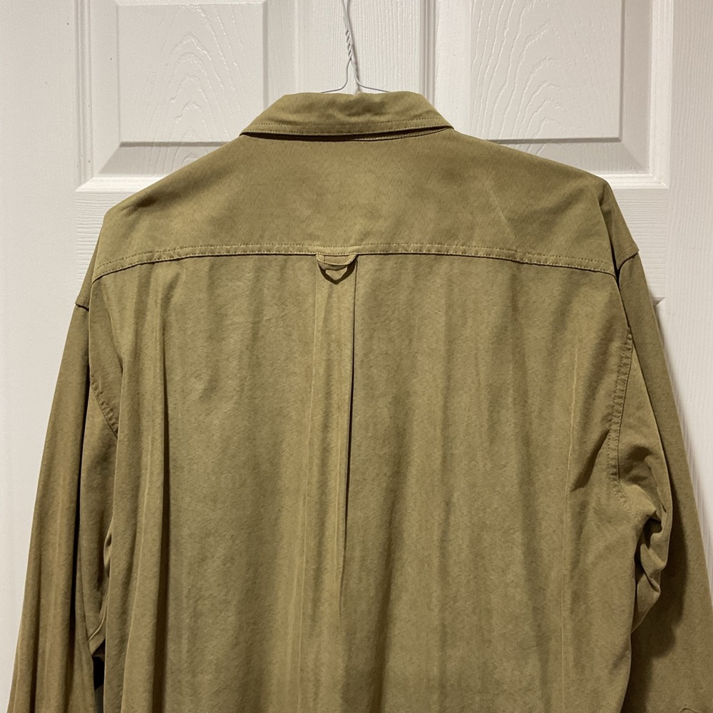Orvis Khaki Green Button-Down Shirt and Collar with button pockets XL - Picture 5 of 7